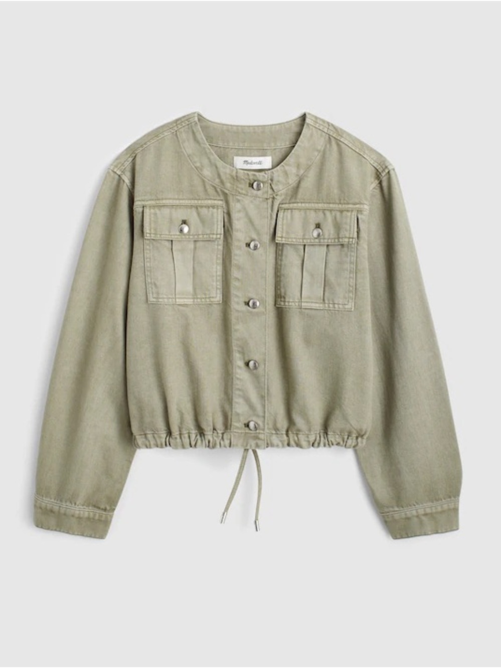 NWT Madewell Drawstring Utility Jacket in Airy Denim (Size L)